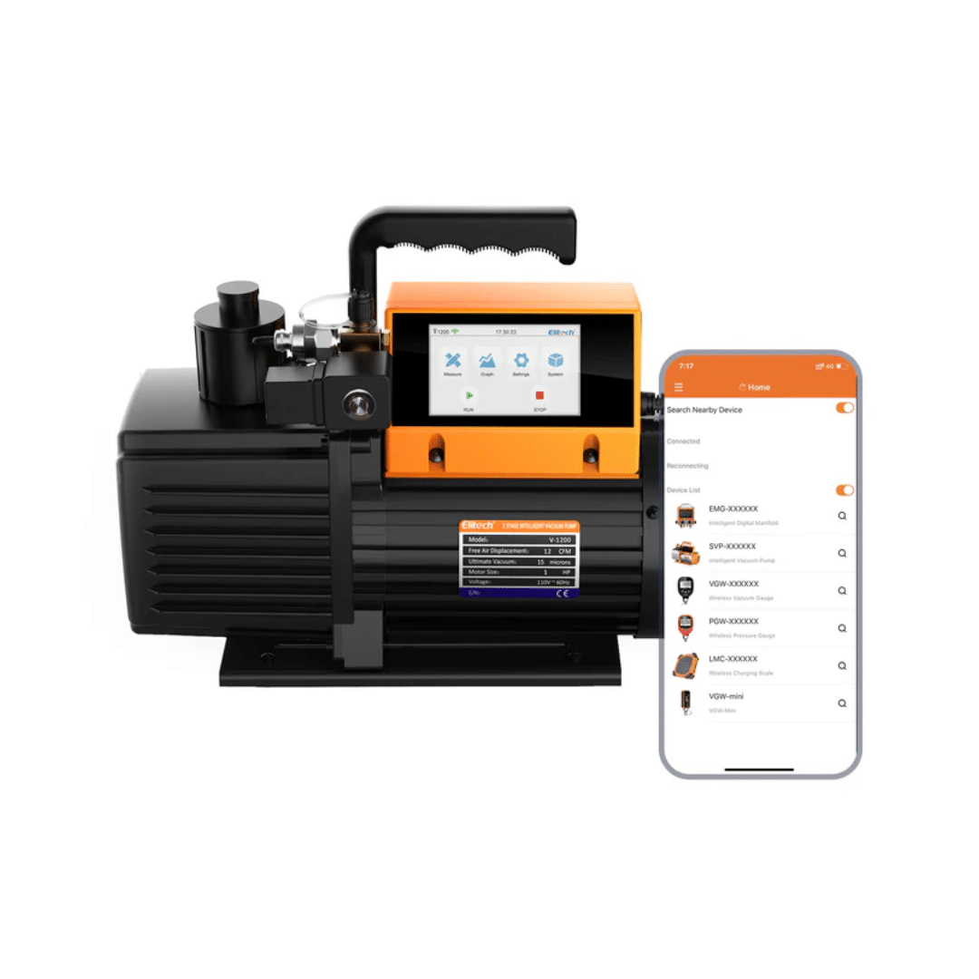 BOMBA DE VACIO DIGITAL INTELIGENTE C/MOTOR 1 HP 220/1/60 9CFM V900 - ELITECH