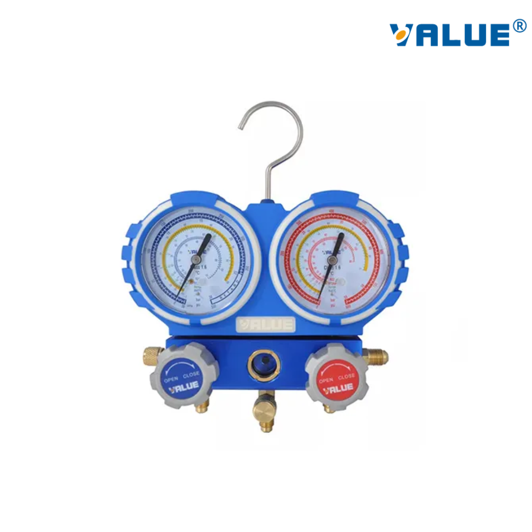 JUEGO DE MANÓMETRO ANALOGICO VMG-2-R410A-02 (R410A/407C/R134A/R22) - VALUE